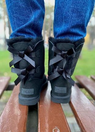 Трендовые ugg bailey bow black4 фото