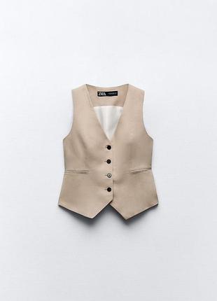 Льняний жилет віз зара