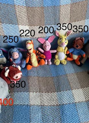 Колекційні іграшки, тигрюля, кролик, ослик, шрек, іа, пумба, дорра, ру