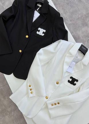 Піджак жакет чорний білий