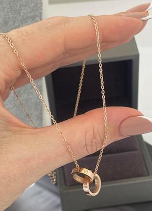 Подвеска медсталь, позолота, цепочка с кулончиками, позолоченная