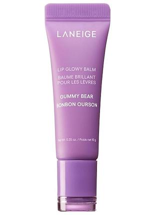 Бальзам для губ laneige  lip glowy lightweight hydration balm with shea butter 5 мл-gummy bear