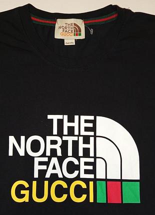 Черная футболка gucci × the north face 3xl футболка unisex