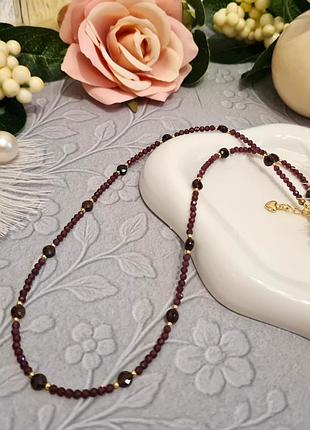 🔺❤️✨ колье чокер натуральный камень граненый гранат