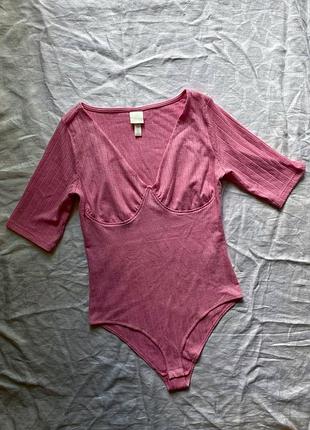 Нежное розовое боди h&m состояние нового