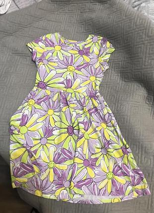 Котонова літня сукня на дівчинку 8 років