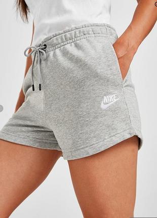 Оригінальні жіночі котонові сірі шорти nike sports wear короткі бавовняні найк pro running dri fit про мініспорти для бігу розмір s м _1