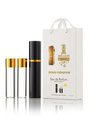 Paco rabanne 1 million prive pour homme edt 3*15мл trio bag (22323)