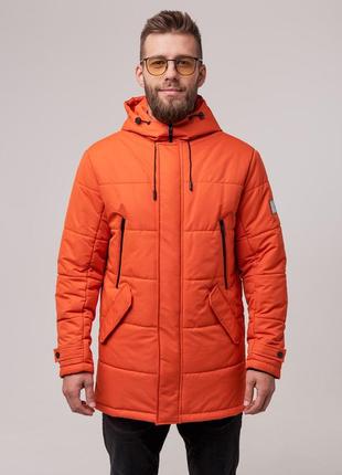 Зимняя   оранжевая  чёрная серая куртка