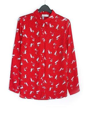 Легкая рубашка с собачками таксами