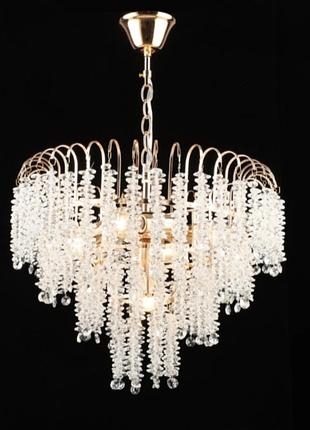Люстра подвесная кристальная e2689/5, золото