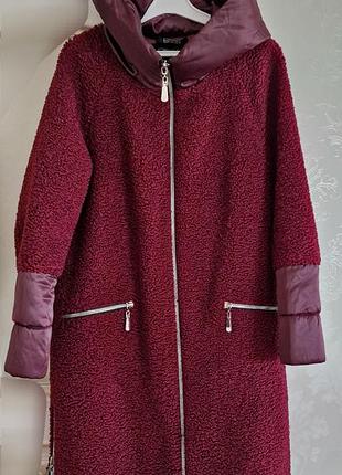 Пальто бордовое, тренч, демисезон, р. m-l-xl