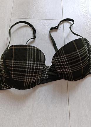 Бюстгальтер в клетку бюст гладкий лиф lingerie 36b 80b 75c