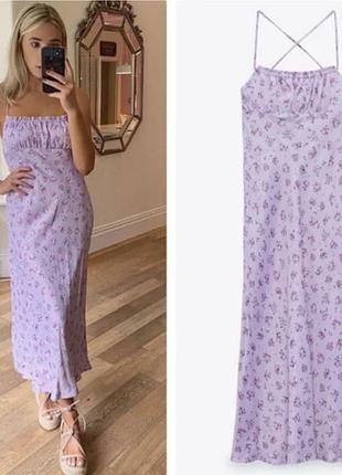 Сатинове плаття міді zara