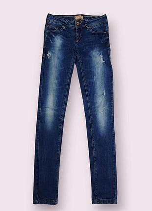 Джинсы женские синие bershka, размер 32