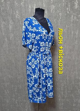 Платье, платье миди польн+вискоза в цветочный принт, легкое, летнее.