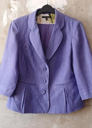 Laura ashley 100 % льняной пиджак на подкладке, рукав 3/4