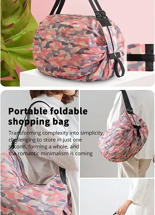 Многоразовая складная сумка для покупок розовая водонепроницаемая ткань оксфорд сумка для путешествий на пляж супермаркет продукты питания портативное су