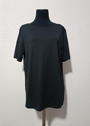 Футболка трикотажная  чёрного цвета с вырезом на спине boden, xl