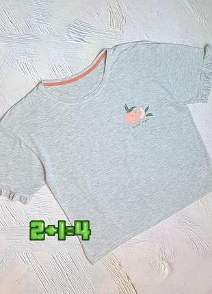 💝2+1=4 стильная серая женская футболка оверсайз george, размер 44 - 46