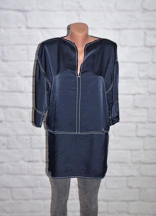 Блуза сатиновая свободного кроя "jigsaw"