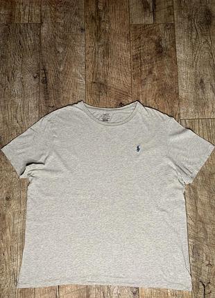 Классическая футболка мужская polo ralph lauren серая