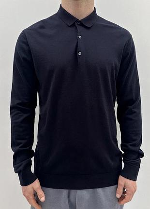 Cos мужской шерстяной свитер с воротничком тонкий базовый классический
