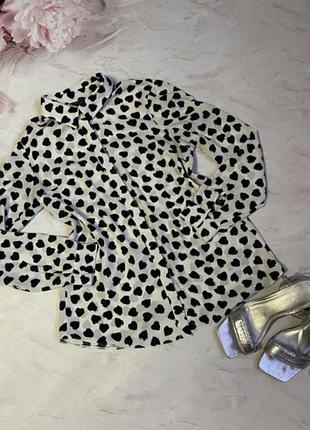 Блузка блуза принт сердца