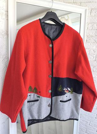 Кардіган вінтажний , кардіган красного кольору