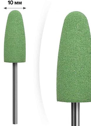 Полировщик силиконовый груша средняя (мягкая абразивность) зеленый mart, 10х24