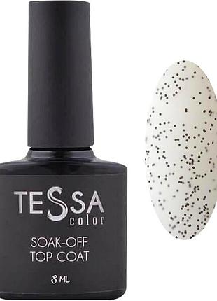 Топ для гель-лака матовый black crumb tessa, 8 мл