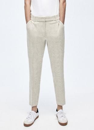 Лляні штани вільного крою в стилі casual 🍒