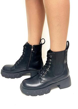 Черные ботинки челси экокожа 36 37 38 39 40