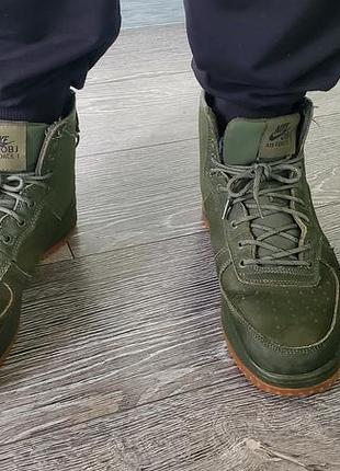 Мужские, подростковые зимние кожаные кроссовки nike, бу, используемые, 44 размер, в красивом состоянии