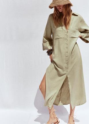 Лляна сукня zara