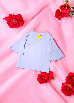 Брендовая блуза цвета неба damart с этикеткой батал