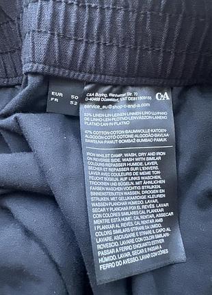 C&a льняні штани чорні 50/52 eu