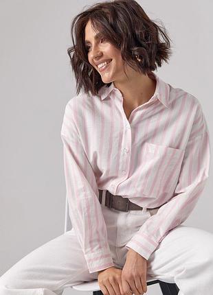 Сорочка в рожеву смужку