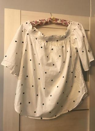 Блуза h&m 12-13 в горох2 фото