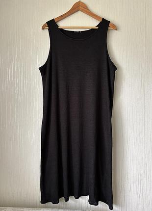 Сукня міді лляна льон сукня майка