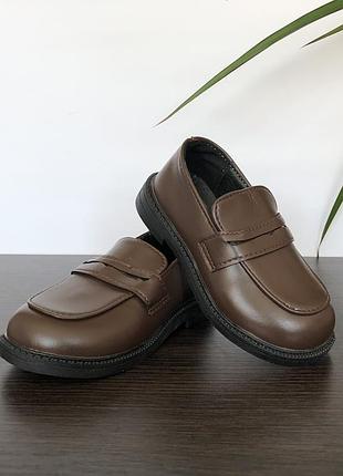 Лоферы детские, 23-28,30,31,32 размеры, коричневые