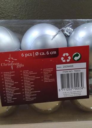Набор елочных пластиковых шаров christmas gift1 фото