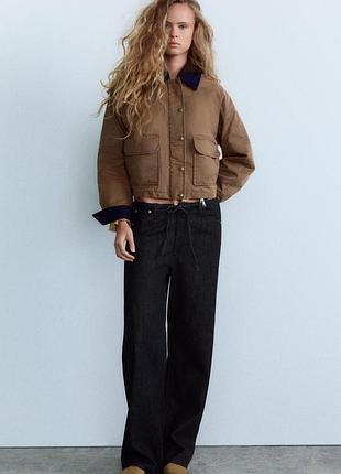 Джинсовые брюки в пижамном стиле от zara, 40, 42р, оригинал