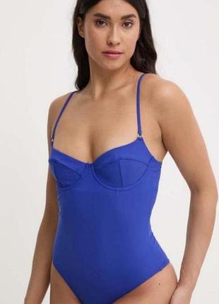Распродаж!синий слитный купальник