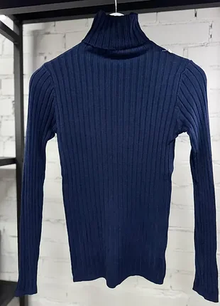 Гольф-водолазка в рубчик жіноча monte cervino темно-синя (12345685)