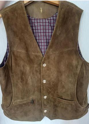 Жилетка чоловіча замшева