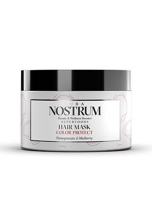 Маска для окрашенных волос cura hair mask color protect (500 мл) гранат и шелковица