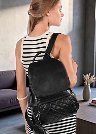 Рюкзак женский черный код 7-7770