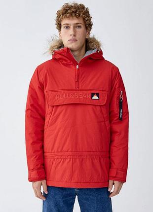 Куртка анорак мужская утепленная pull&bear