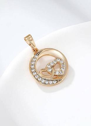 Позолоченный кулон сердце сердца медицинское золото позолоченной кулон сердечко медзолото